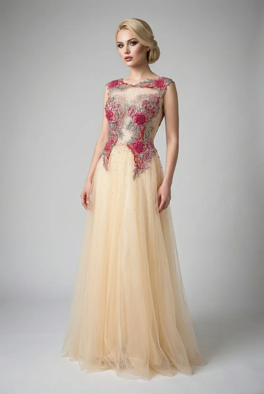 Robe de soirée noire - Avant